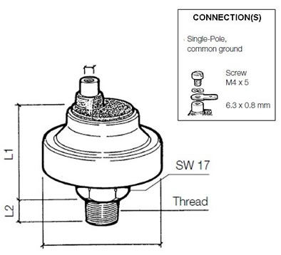 VDO Pressure switch 12.00 Bar